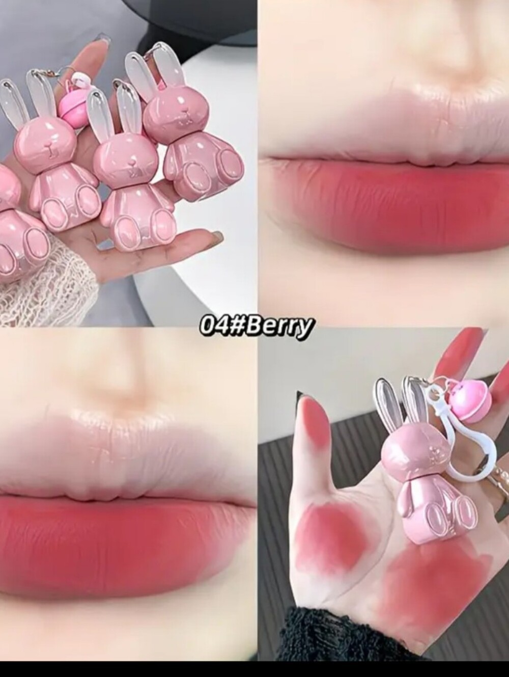 Novelty Lip Gloss In The Shape Of A Cute Pink Bunny.  #4. Berry